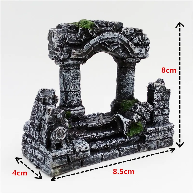 Украшение для аквариума из смолы римские квадратные каменные столбы аквариумный