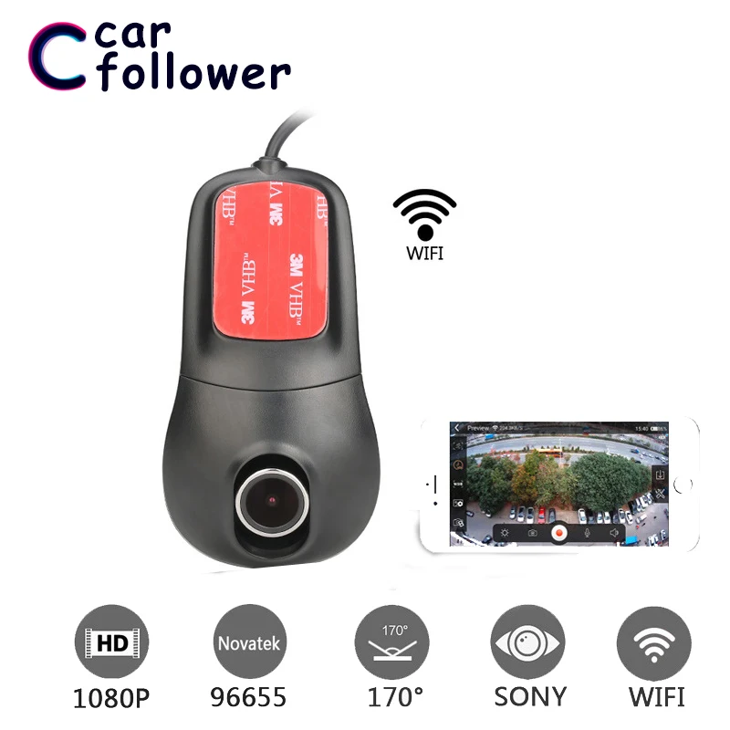 Full HD 1080P Novatek 96655 IMX 322 Автомобильный видеорегистратор WIFI Автомобильная камера для