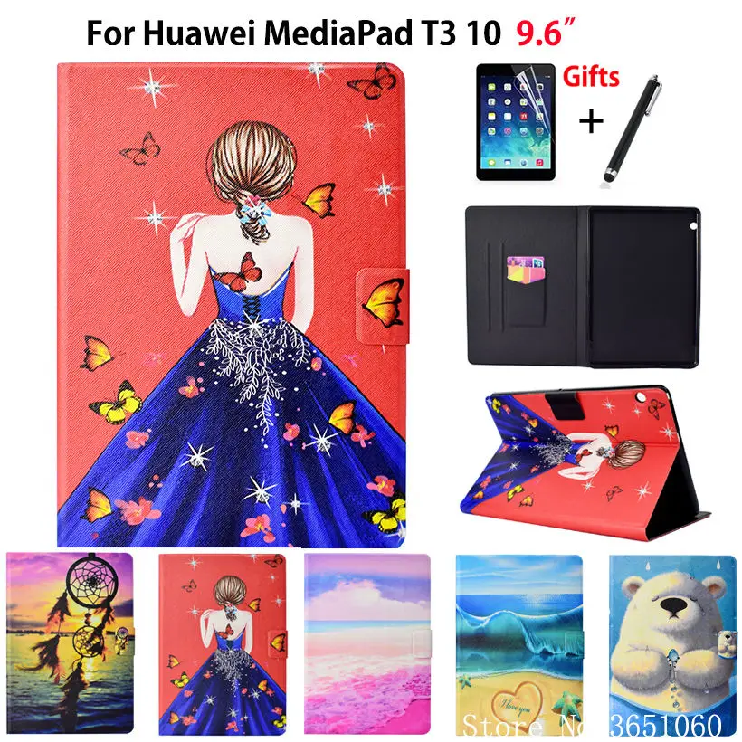 Чехол для Huawei MediaPad T3 10 AGS W09 L09 9 6 дюйма Обложка планшета мультяшный силиконовый