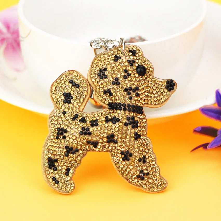 Новый автомобильный брелок Dot Dog с кристаллами Rhinestone крутые Подарки для женщин |