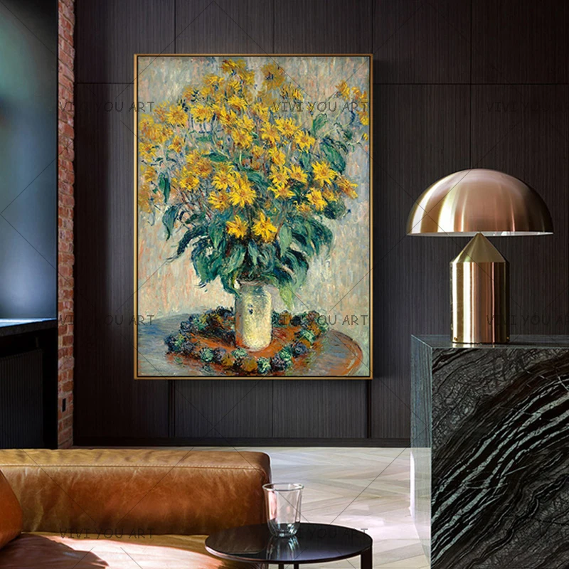 

Handpainted Sunflower Landscape Oil Painting On Canvas Wall Decor Modern Wall Art Living Room No Frame Picture Home Decoration