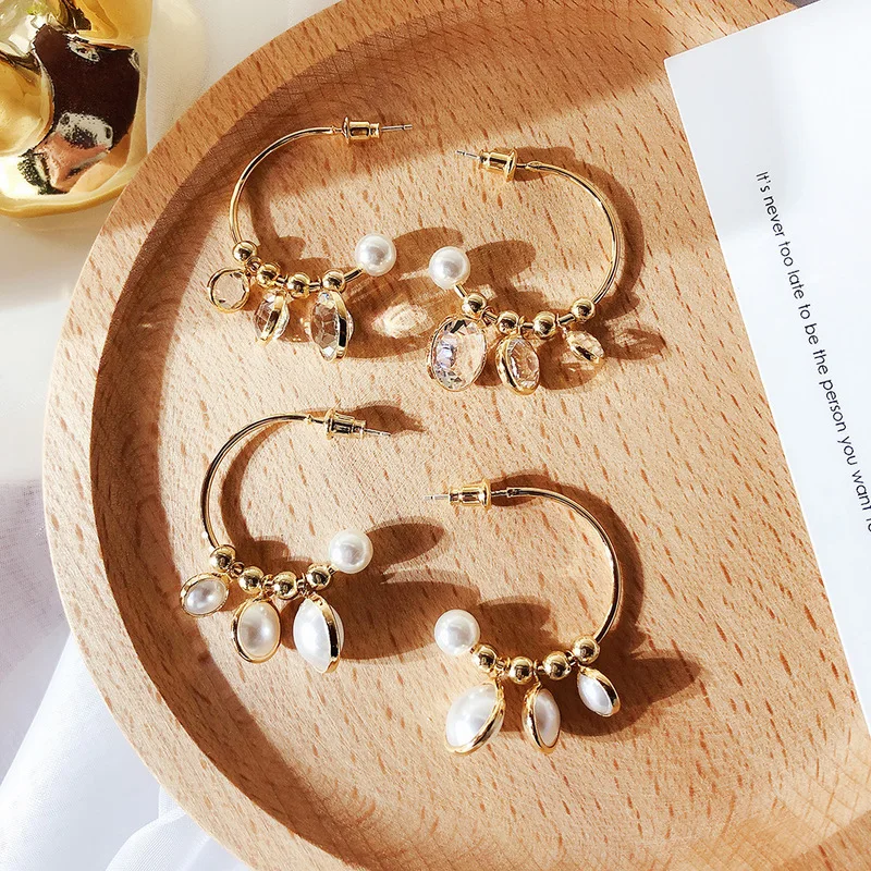 2019 новая Корейская Серебряная игла элегантный имитация жемчуга Серьги стильные