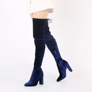 botas mujer largas azul – Compra botas terciopelo largas azul con envío gratis en AliExpress