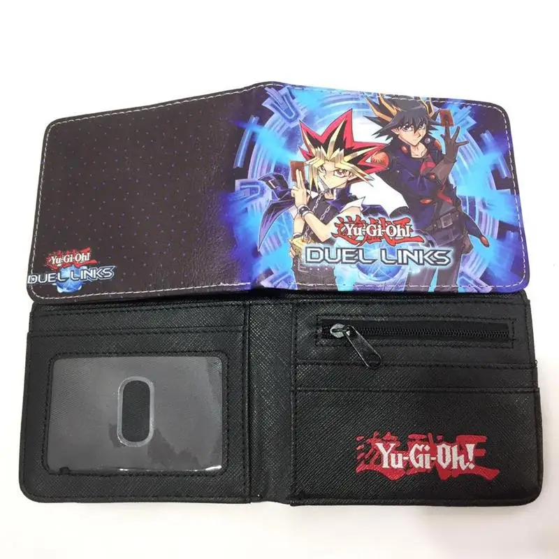 Аниме Yu-Gi-Oh, голубые глаза, белый дракон, монета, кошельки, мультяшная игра, двойной кошелек для студентов, детский подарок для подростков