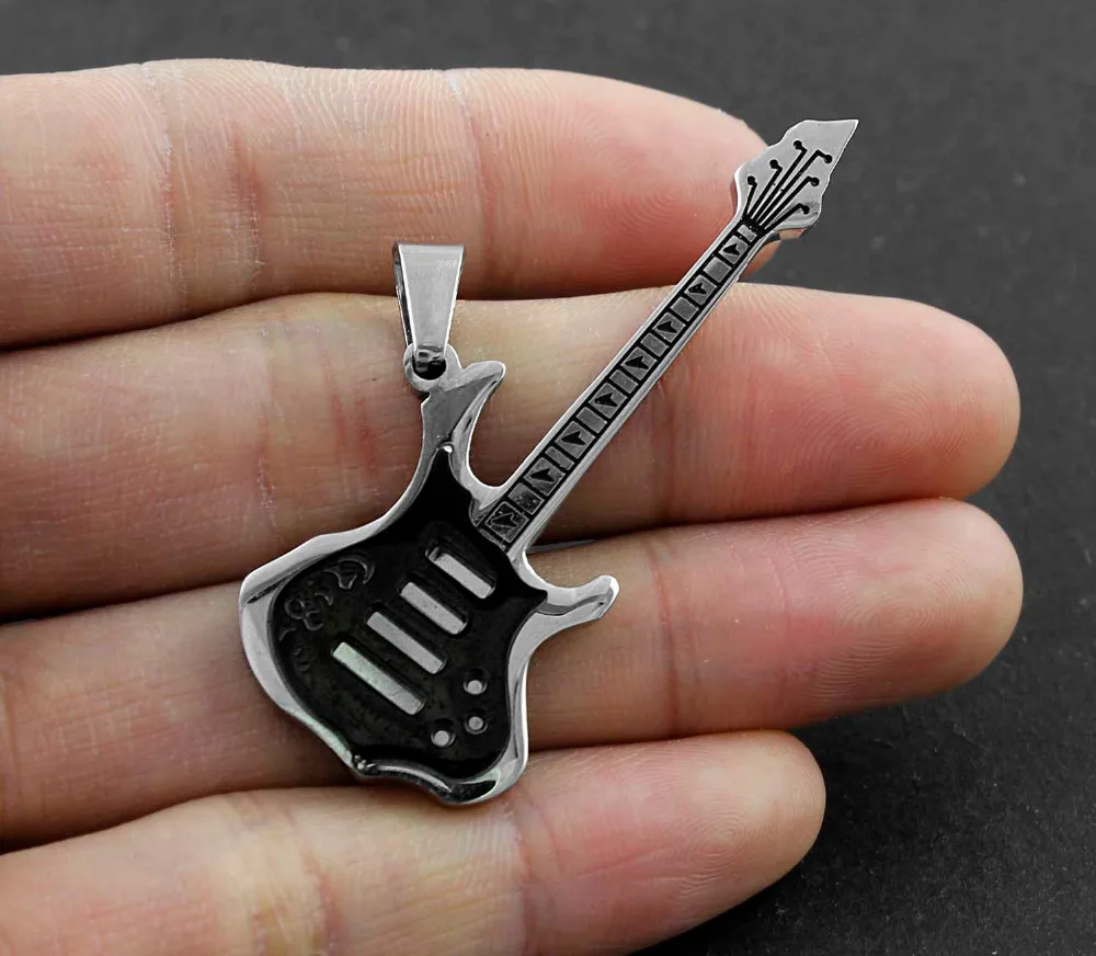 Мужские гитарные музыкальные инструменты подвеска ожерелье ювелирные изделия