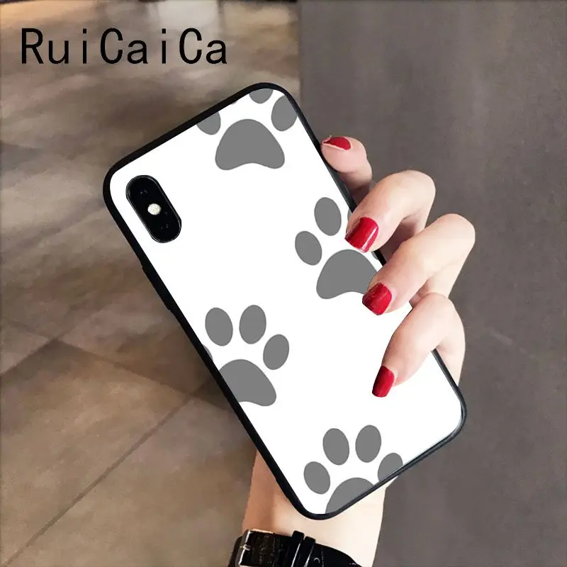 A11 RuiCaiCa отпечаток лапы собаки клиент высокого качества чехол для телефона iPhone 8 7 6S 6Plus X XS MAX 5 5S SE XR 10 Чехол - Цвет: A11