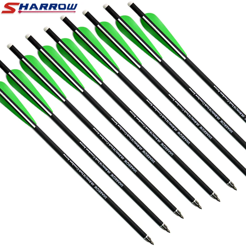 Sharrow 6 Pcs Crossbow arrows 16&quot 17&quot Carbon Arrow Hunting Archery Arrows | Спорт и развлечения