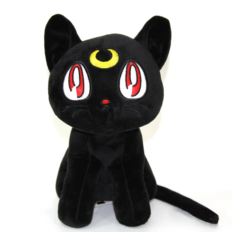 30 см Сэйлор Мун Луна Черный японского аниме плюшевая набивная Игрушки для