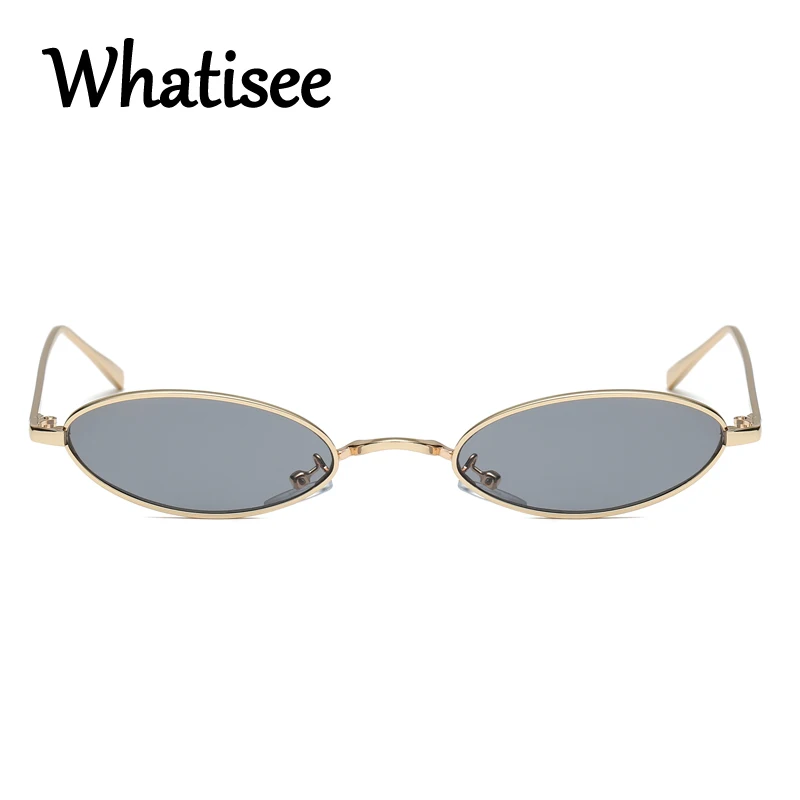 Whatisee маленькие Овальные Солнцезащитные очки женские винтажные прозрачные
