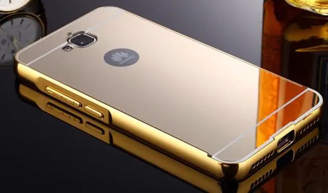 Для huawei Honor 4C Pro Чехол Алюминиевый металлический бампер рамка покрытие жесткий зеркальный чехол для Coque huawei 4C Pro Чехол TIT-L01 TIT-U02 - Цвет: gold