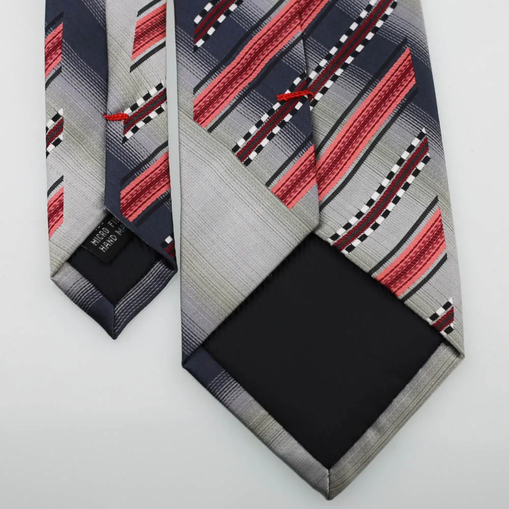 YIBEI Coachella Мужские галстуки окрашенные серыми и коралловыми черными белыми