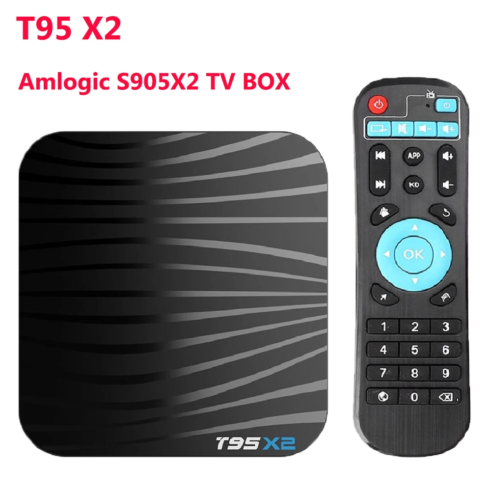 ТВ приставка T95X2 Amlogic S905X2 Android 8 1 Смарт DDR4 4 ГБ 32 четырехъядерный процессор S905W H.265 4K