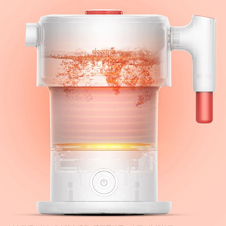 Xiaomi Deerma 0.6L складной портативный водонагреватель ручной Электрический колба для воды горшок автоматическая защита мощности проводной чайник