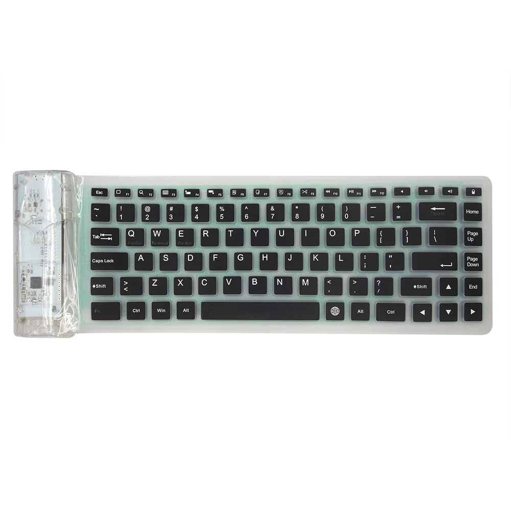 Bluetooth Беспроводной клавиатура Roll up Teclado 87key силиконовая соска для планшетных