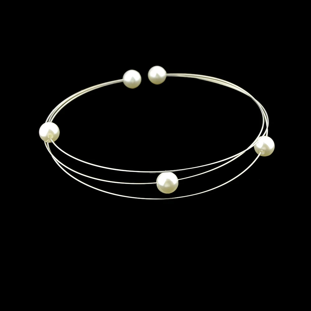 Joywish Gold-Color Silver Color Multi Layer Chain With Simulated-pearl Choker Necklace For Women Accessories Jewelry | Украшения и
