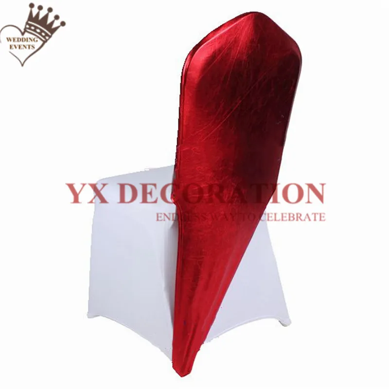 15 Colors Bronzing Metalic Chair Cap Hood For White Spandex Cover Decoration Wedding Banquet Event | Дом и сад