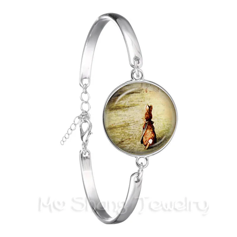 Винтажный посеребренный браслет в виде мопса чайной чашке стеклянный собаки для