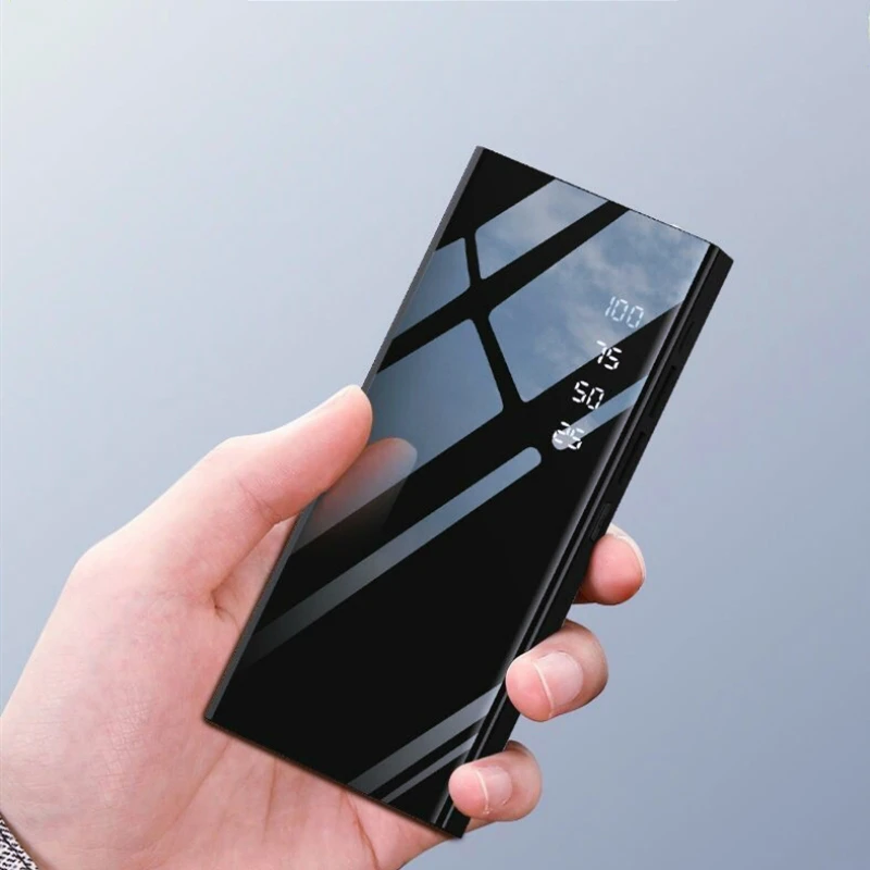 Портативный внешний аккумулятор 30000 мАч для iPhone XS Xiaomi Mi 9 Samsung 2 USB мобильный