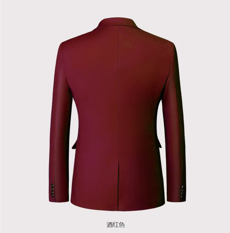 New listing luxury men's blazer large size 6XL Slim solid color jacket, fashion business banquet wedding dress jacket S-6XL