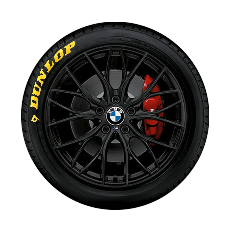 yellow 4 set Автомобильный тюнинг, Универсальный 3D логотип, наклейка на колесо шины, авто стиль мотоцикла, на заказ, забавное Спортивное украшение, наклейки - Название цвета: yellow 4 set