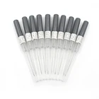 Иглы для пирсинга тела auge, стерилизованные иглы для пирсинга, катетер I.V, серого цвета, 14 г, 16 г, 18 г, 20 г, 22 г, 10 шт., в коробке