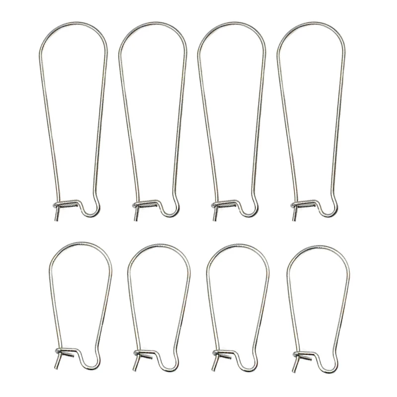 Stainless Steel Aiovlo 100 шт./лот, серьги-Крючки из нержавеющей стали серебристого цвета с французскими ушками для изготовления ювелирных изделий своими руками, материалы - Цвет: Stainless Steel