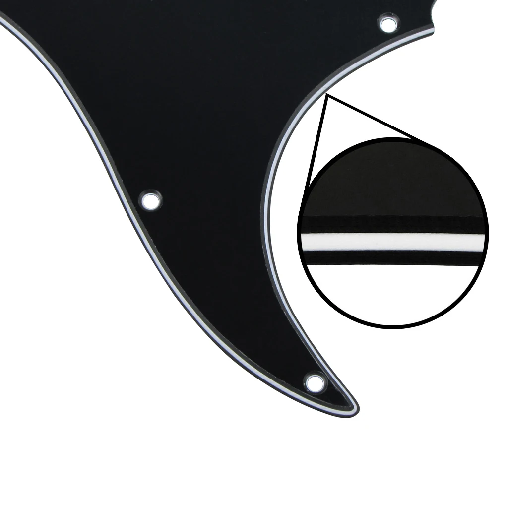 FLEOR Set of 3Ply Black 11 Hole HH ST Pickguard Guitar Scratch Plate Tremolo Cover Back for Accessories Parts | Спорт и развлечения