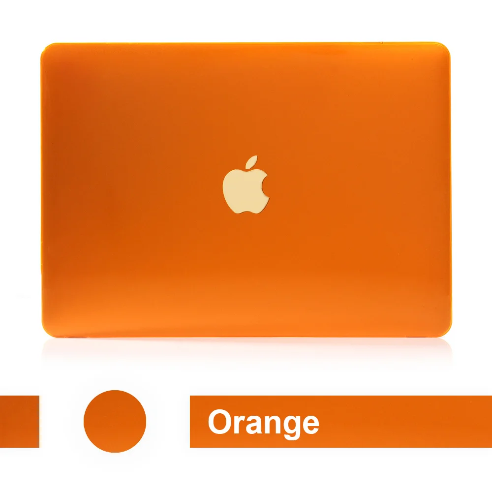 Раскошный Чехол-прозрачный кристалл чехол для ноутбука Macbook air 11, 12, 13, 15 дюймов Pro retina Защитная крышка A1706 A1708 A1707 - Цвет: Оранжевый