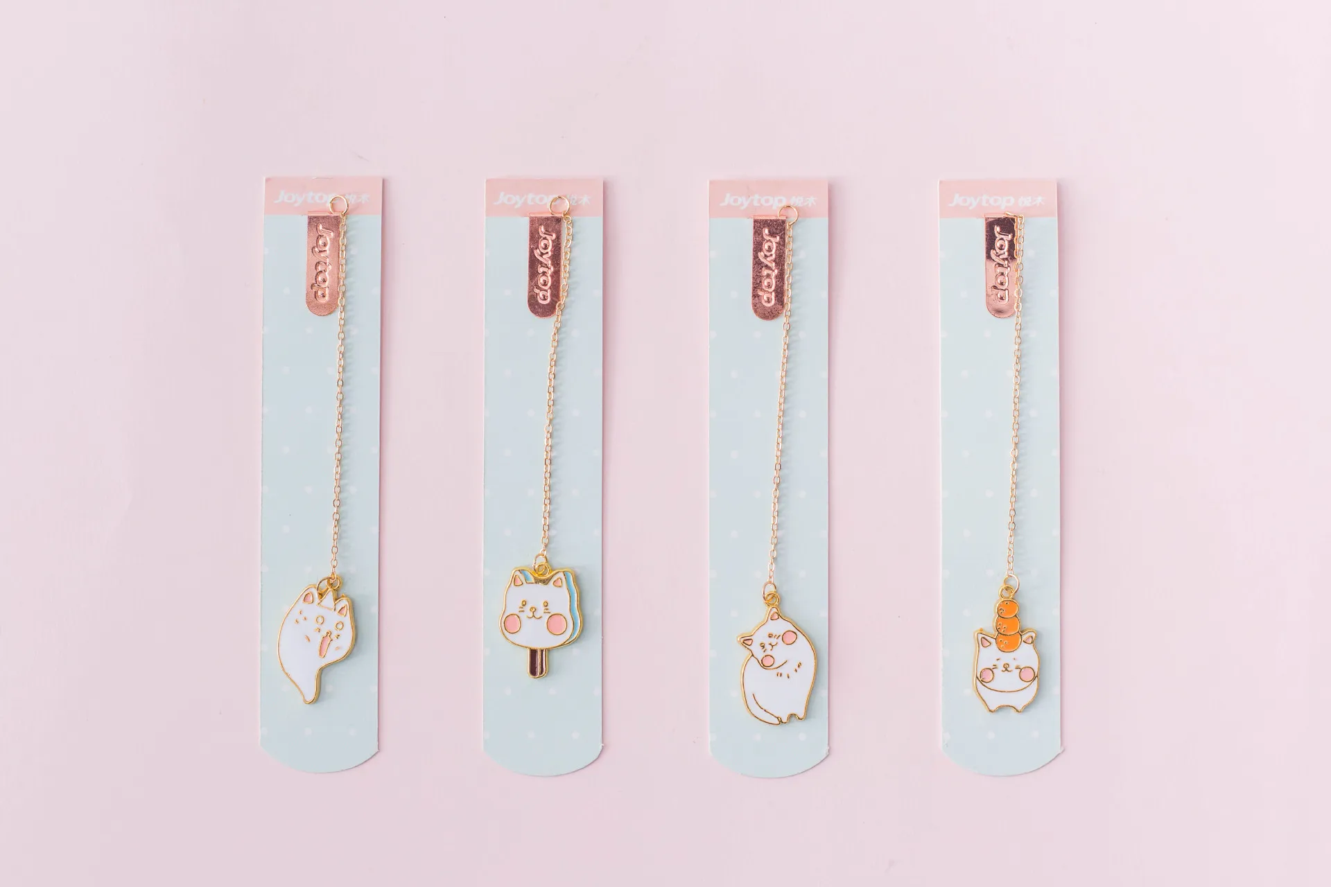 4 шт./компл. Kawaii Белый котенок кошка металлические закладки брелок держатель книги открытка подарок канцелярские принадлежности