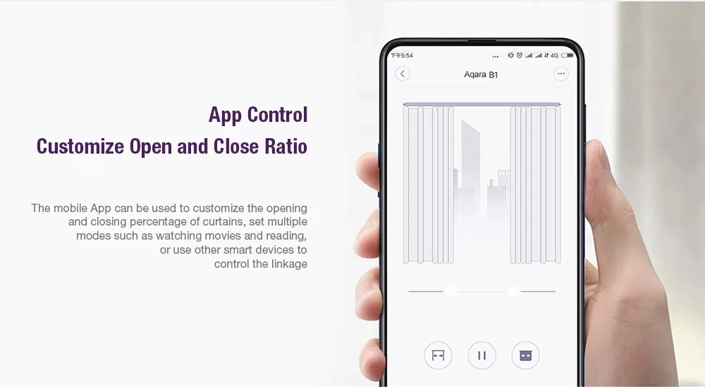 MI Mijia Aqara B1 умный электрический мотор для штор Zigbee APP беспроводной пульт дистанционного управления голосовым управлением Li батарея работает с приложением Mihome