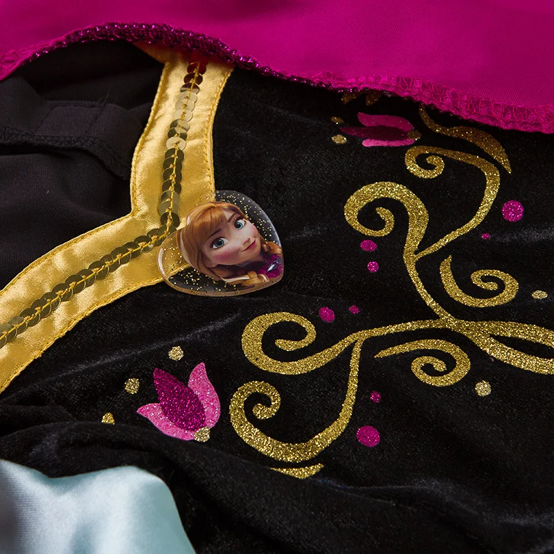 Горячая Распродажа! Deluxe принцессы для девочек маскарадный костюм Анны детей на