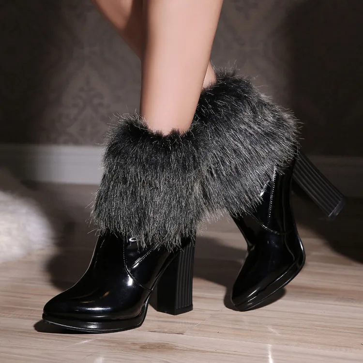 Зимние ботинки женские зимние ботильоны пикантные сапоги разноцветная