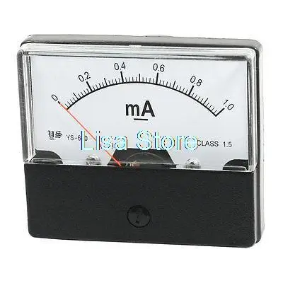 

Arabic Numeral Analog Panel Ampere Meter Gauge Amperemeter YS-670 DC 0-1mA