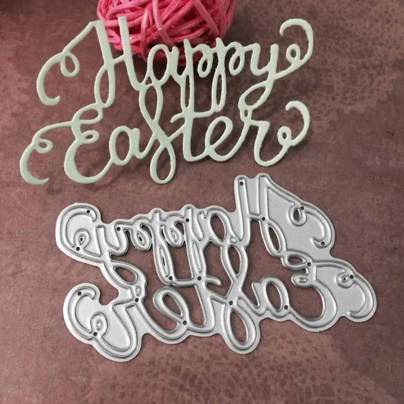 Счастливой Пасхи металлический Трафаретный вырубной штамп трафарет для