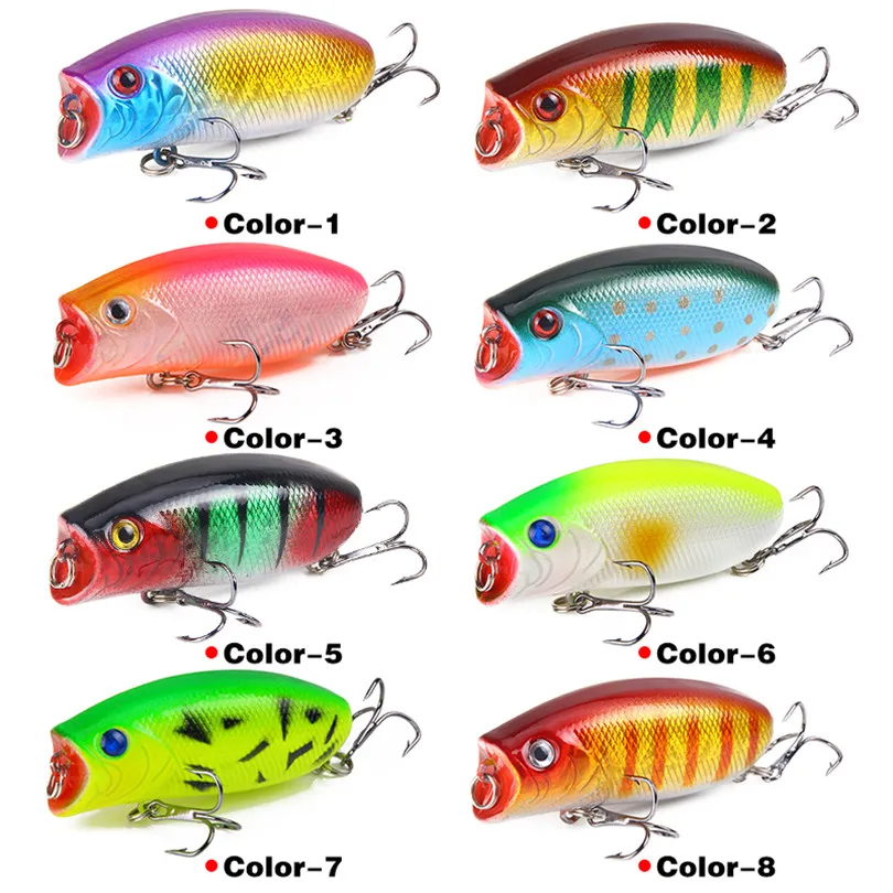 Isdg 1 шт. 55 мм 10 г Поппер воблер для рыболовной наживки Черный Гольян Crankbait Swimbait