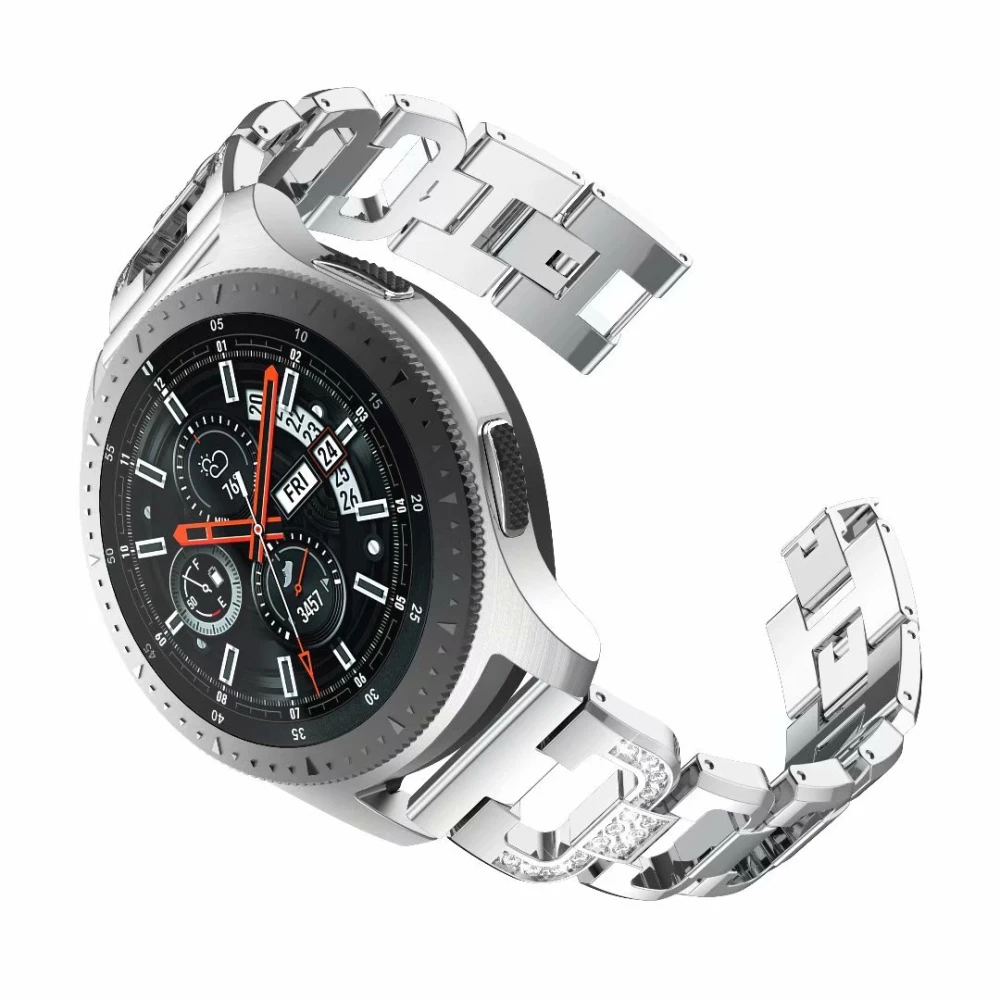Watch Band for Samsung Galaxy 46mm SM-R800 Diamond Stainless Steel Replacement Strap Belt Metal Wrist Bracelet | Наручные часы