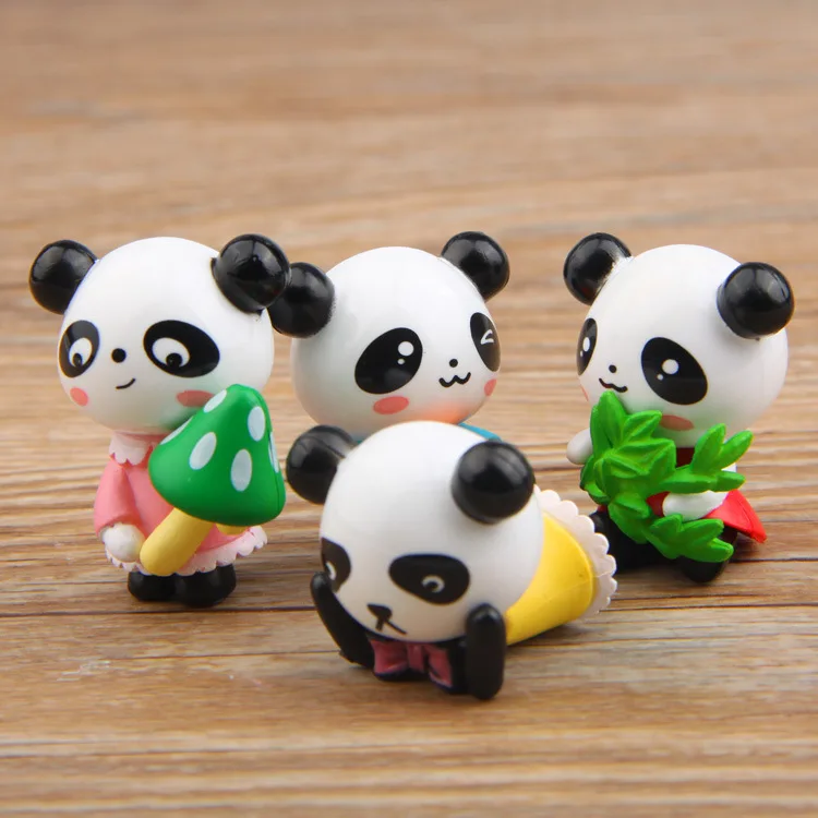 40 шт./лот панда мини кукла модель панды детская жизнь ver игрушки DIY микро