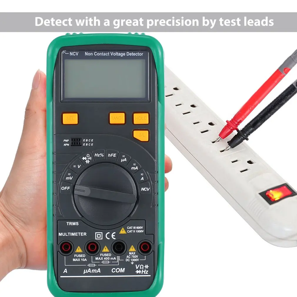 MAS345A Digital Multimeter AC/DC Ammeter Voltmeter Ohm Portable Meter Voltage Capacitance Tester | Инструменты