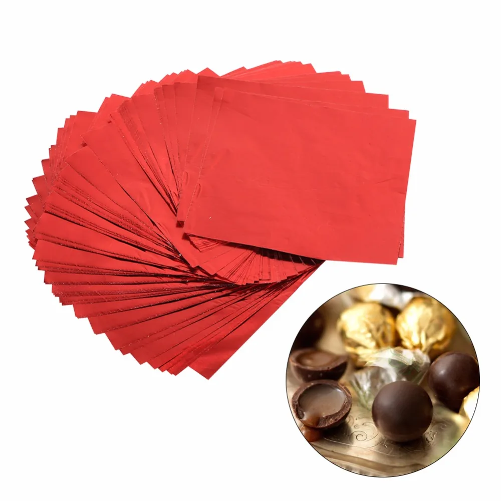 100 шт. вечерние обертки из фольги для шоколадных леденцов конфет посылка бумажные