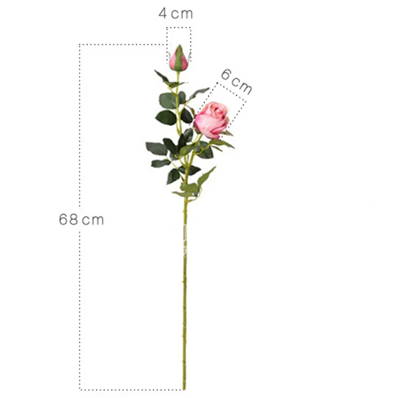 JAROWN Artificial Flowers Silk Rose Continental Retro Fake Flower Home Decoration Wedding DIY Decoration Flores
