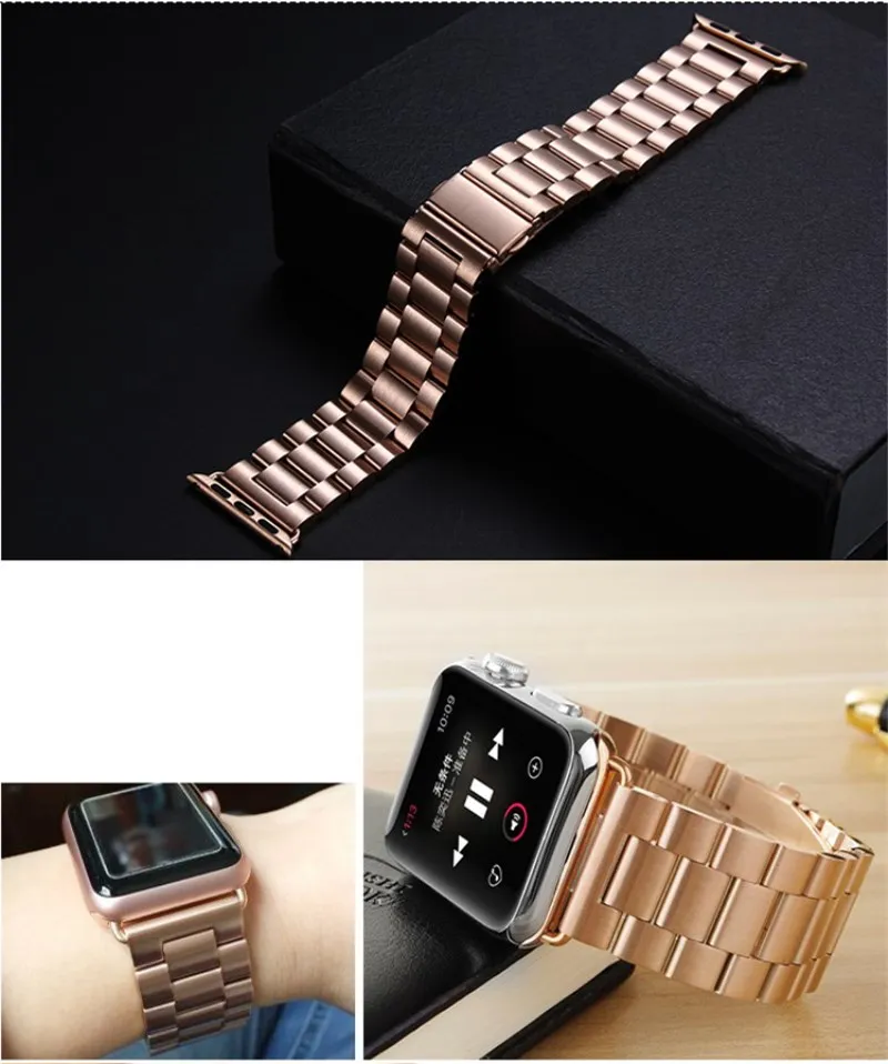 38 мм 40 мм 44 мм 42 мм металлический браслет из нержавеющей стали для apple watch ремешок для iWatch серии 4 3 2 1 браслет сменный ремешок для часов