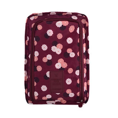 wine red Luluhut сумка для обуви для путешествий, нейлоновый органайзер для обуви, складная сумка для хранения обуви, нижнее белье, носки, переносная сумка для хранения обуви с ручкой - Цвет: wine red