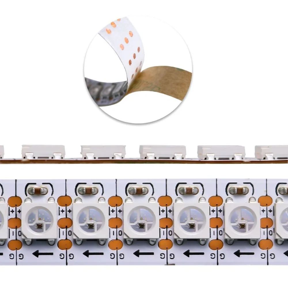 Индивидуально адресуемый водонепроницаемый ip30 ip65 ip67 SMD 5050 RGB 30 60 144 светодиодов/м
