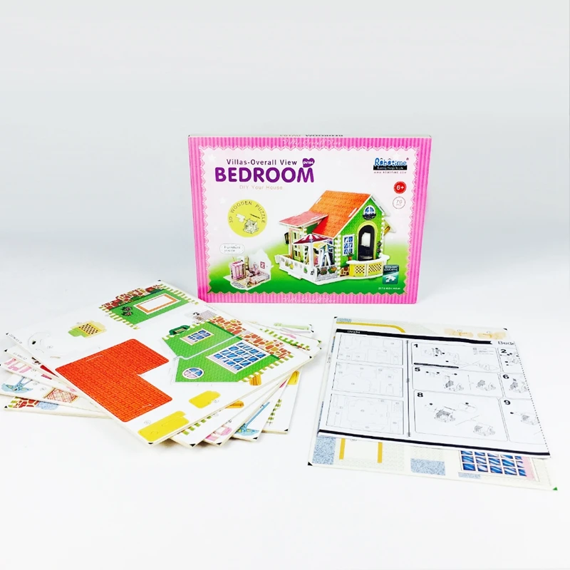 Robud кукла для спальни мебель дома внутри деревянная Сборка Кукольный домик