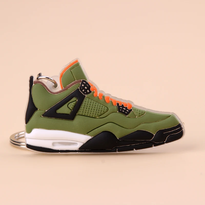 Picture Color11 Мини Jordan 4 брелок обуви Для мужчин Wome/Дети C логотипом отличный подарок для баскетбола брелок-кроссовок для ключей ключ держатель Porte Clef - Цвет: Picture Color11