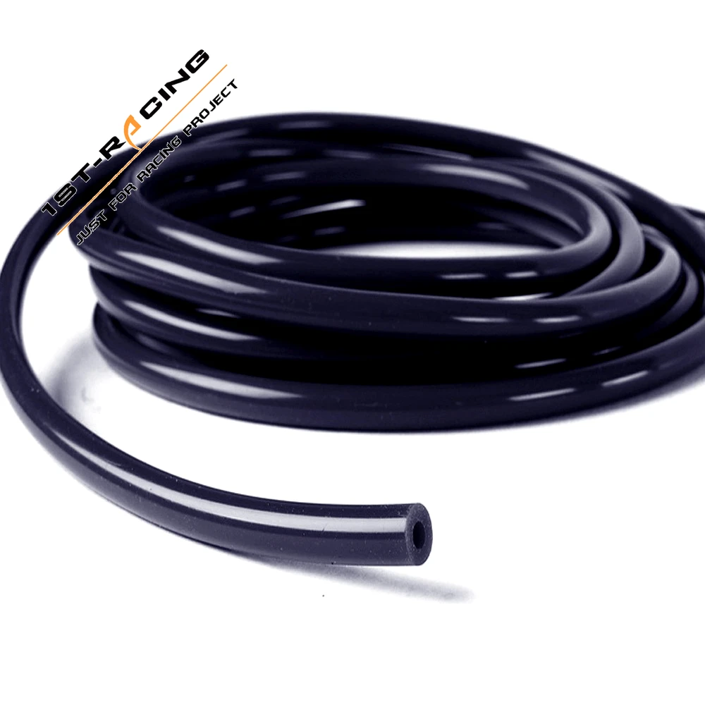 Совершенно новая универсальная черная силиконовая вакуумная трубка ID :3 мм X 7 OD 1