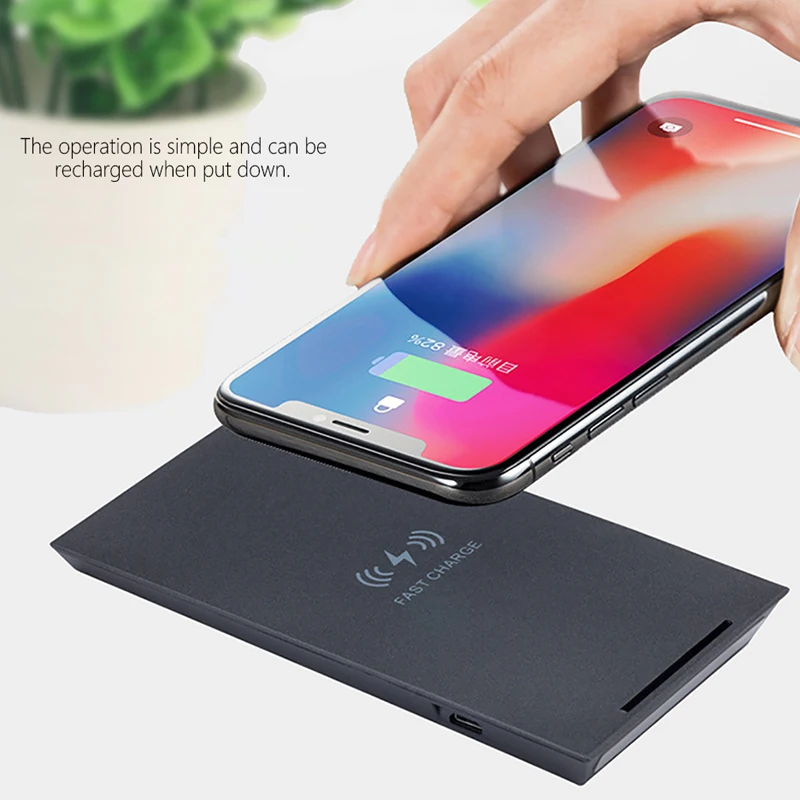 10 Вт Беспроводное зарядное устройство для iPhone X 8 Plus подставка держатель стол Qi