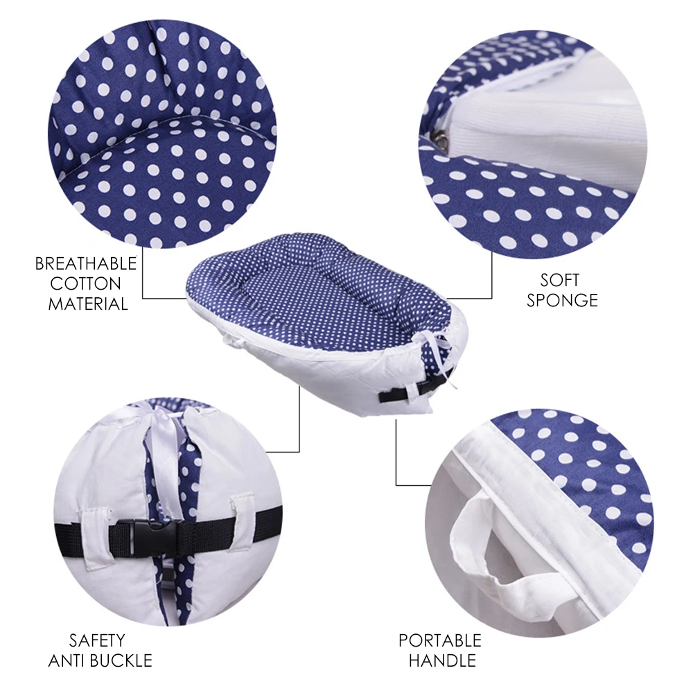 Хлопковая детская кровать портативная кроватка-гнездо кроватка моющаяся мягкая