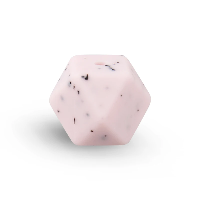 M-Quartz Pink Keep& Grow 14 мм 10 штук силиконовые шестигранные шарики пищевой силиконовый для детей для прорезывания зубов бусины жевательная соска цепи Детские трофеи - Цвет: M-Quartz Pink