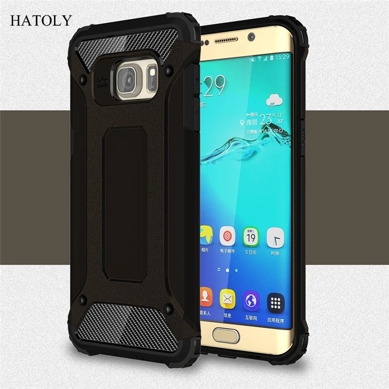 HATOLY For Coque Samsung Galaxy S6 Edge Plus Case Heavy Armor Hard Cover Silicone for G9280 |